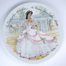 1865 Scarlet in Crinoline Plate D'Arceau Limoges La Femme Inaccessible 8.5