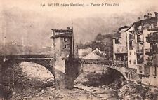 Sospel France Alpes Maritimes Vue Sur Le Vieux Pont Bridge Port Vintage Postcard picture