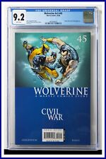 Wolverine #v3 #45 CGC Graded 9.2 Marvel October 2006 White Pages Comic Book. picture