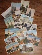 Lot of 18 Vintage Postcards of Churches40s-50s Some Lithograph Posted and unpost picture