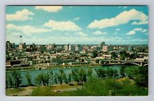 Calgary-Alberta, Aerial Seen From North Hill, Antique, Vintage Souvenir Postcard picture