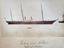 Rare 1858 French Commemorative Photo, British Royal Yacht Victoria and Albert  picture