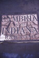 Original Kodak Railroad Slide Canbria and Indiana Railroad Logo Herald picture