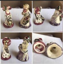 Vintage Porcelain Pair of Painted Female Candle Snuffs picture