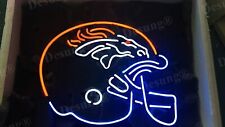 New Denver Broncos Helmet Beer B Light Lamp Neon Sign 24