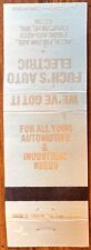 Fuch's Auto Electric Evansville IN Indiana Vintage Matchbook Cover picture