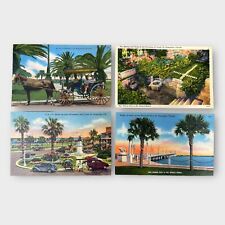 St Augustine Florida VTG Post Card lot of 4 - Fountain of Youth Ponce Matanzas picture