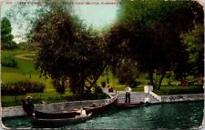 Seattle WA Denny Blaine Lake Canoes Lake Washington Boats 1908 postcard NP2 picture
