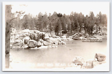 Postcard RPPC Big Bear Lake California Boulder Bay Boathouse and Boat Dock picture