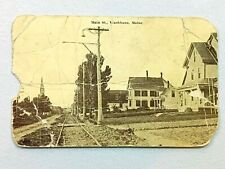 Vintage Postcard 1913 Main St. Railroad Washburn ME Maine picture
