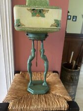 Outstanding Signed FRANKART Double Nudes Lamp W/ Amazing Art Deco Shade c 1927 picture