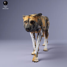 Breyer size artist resin companion animal figurine african wild dog sneaking picture