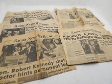 Vtg Rome Georgia Tribune Newspapers  Lot of 8 1945 47 59 60 61 68 Kennedy picture