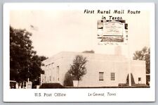 RPPC Post Office LaGrange First Rural Mail Route In Texas Postcard R16 picture