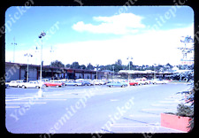 sl73  Original slide 1964 Plaza Supermarket parking lot cars 597a picture
