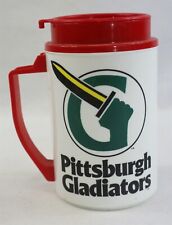 VINTAGE 1980s Wendy's Pittsburgh Gladiators Arena Football AFL Travel Mug 22 oz picture