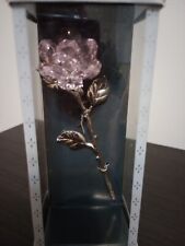 Beautiful Crystal Pink Rose By Manon With Swarovski Components NIB picture