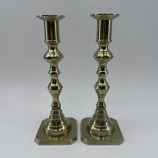 Vintage Venus Solid Brass 8” candlesticks Made in Japan picture