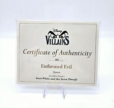 WDCC Disney Enthroned Evil COA Certificate Of Authenticity No Figure picture