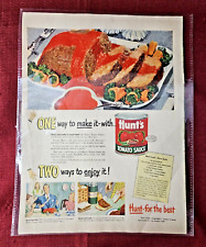 1940s Hunt's Tomato Sauce / Old Gold Cigarettes Vintage Magazine Ads Very Good picture