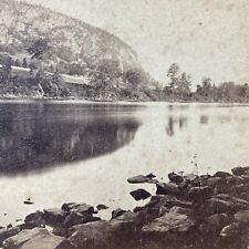 Antique 1870s Manchester New Hampshire Mountain River Stereoview Photo Card 1940 picture