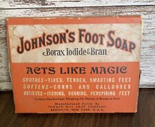 Vintage Johnson’s Foot Soap Borax-Iodine-Bran 1 Full & 1 Open Packet picture