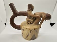Peruvian Erotic Sexuality Pottery Stirrup Vessel Pre Columbian? Handmade  picture