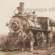 Vintage 1900s RPPC Rock Island Lines Locomotive No 455 Depot Illinois Postcard picture
