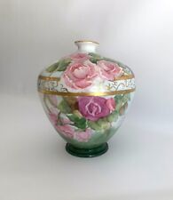Antique Delinieres & Co French Limoges Vase D & C France HAND PAINTED ROSES 9