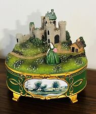 Vintage Irish Green Countryside Music Box Castle Motion Dancing Oh Danny Boy picture