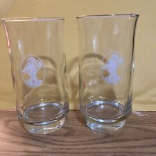 Vintage Avon Gold Rim MRS ALBEE Glass Drinking Glasses 5-1/2 Set Of 2 picture