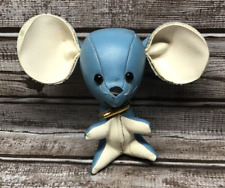 Vintage Big Eared Vinyl Mouse Stuffed Toy Japan Blue picture