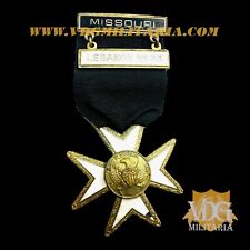 1930'S Masonic Templar Cross Medal Missouri Lebanon No. 33 -Green K.C. #Y100 picture