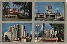 Argentina Buenos Aires Postcard 10c stamp Vintage Post Card picture