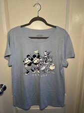 Disney Mickey And Friends Women’s Tshirt Size Large Mickey Minnie Blue Forever picture