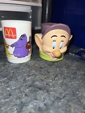Vintage Disney 3D Dopey Mug Ceramic Coffee Cup Snow White And McDonald’s Glass picture