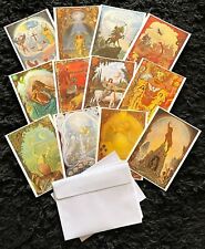 12 Complete Original Zodical Signs Art Cards by JOHFRA with envelopes picture
