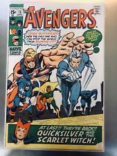 Avengers 75 (1970) Mid Grade, 1st Quicksilver Iconic Blue Costume, Tons of Pics picture