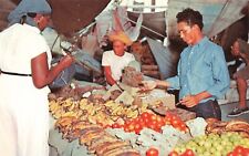 Postcard Curacao Floating Market Fruits Vegetables Dutch Caribbean Island picture