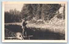 Postcard - Pine River New Hampshire NH Fishing Fisherman c1910 picture