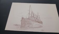 Kronprinzessin Cecilie  Postcard Steamship 1914  Ocean Liner Frank Braynard art. picture