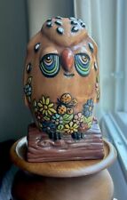 Vtg Mid Century Modern Colorful Anthropo Owl Figurine 6” Kitschy picture