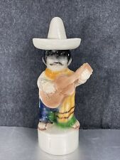 Vintage 1970's Alberta's Molds Mexican Mariachi w/ Guitar Decanter ~Hand Painted picture