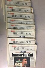 10 Pieces 1995 Baltimore Sun Orioles Cal Ripken #2131 Streak Newspapers picture