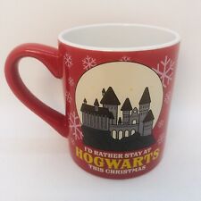 Harry Potter Coffee Tea Mug Cup “ I’d Rather Stay At Hogwarts” Christmas Mug picture