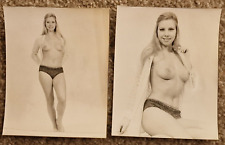 1960s vintage original erotic model b & w images 2 x  4.5 in x 3.5 inch approx picture