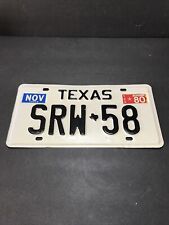 Vintage 1980 Texas License Plate SRW 58 picture
