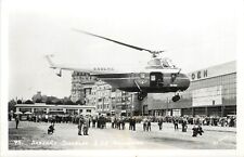 RPPC Postcard; Sabena Airlines Sikorsky S-55 Helicopter, Belgium, Enell Photo picture