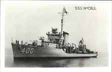 RPPC USS MCCALL DD-400 WWII US Navy military ship real photo postcard picture