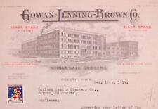 1919 Gowan Jenning Brown Grocer Duluth MN Letter Sugar Shortage post WWI B8S3 picture